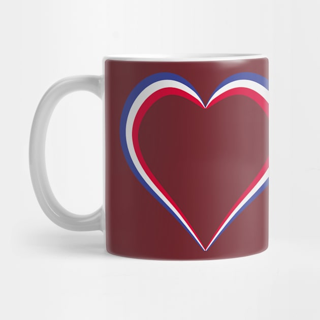 France flag heart shape pattern by RubyCollection